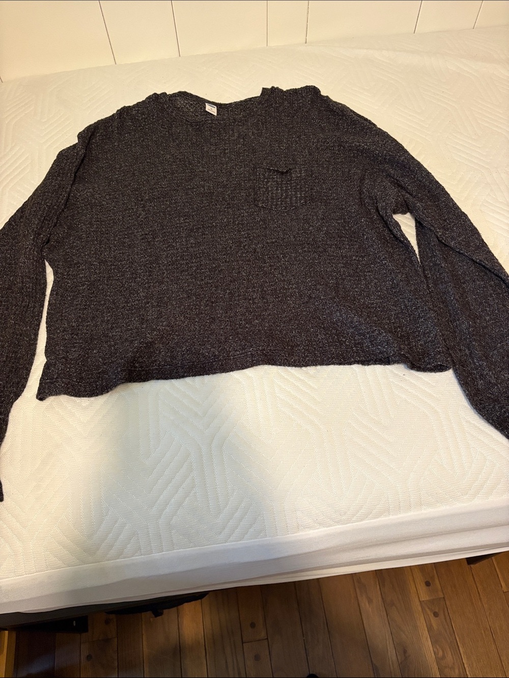 Old Navy Dark Charcoal Crewneck Sweater with Pocket